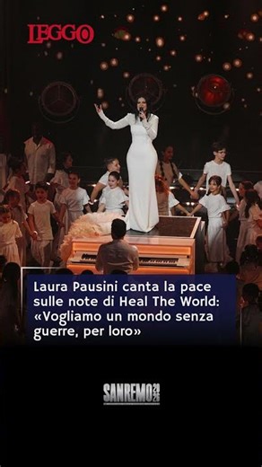 Laura Pausini canta la pace sulle note di Heal The World: «Vogliamo un mondo senza guerre, per loro»