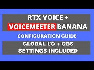 How To Configure NVIDIA RTX Voice With Voicemeeter Banana and OBS