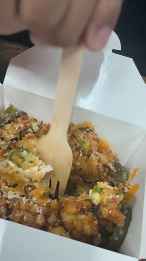 Loaded Tots! Shall we add this to the menu? Let us know! . #loadedtots #topgwings #chickenwings | TopG Wings