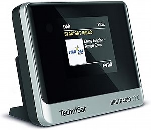 TechniSat DIGITRADIO 10 C - DAB+ Digitalradio Adapter (Farb-Display, Bluetooth, Fernbedienung, Wecker, optimal zur Aufrüstung bestehender HiFi-Anlagen) schwarz/silber