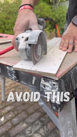 No Blow Outs! How to properly cut your tile without having it chip at the end of you are using a grinder... | Alexander John | Facebook