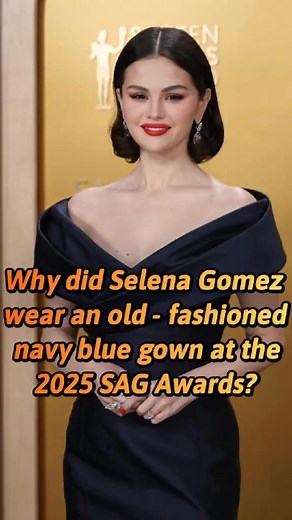 Why did Selena Gomez wear an old - fashioned navy blue gown at the 2025 SAG Awards To imitate Hailey Bieber, she had to strictly follow three rules.#foryou #celebrity #celebrities #us #tiktok #fyp #foryoupage #viral | Terr Series