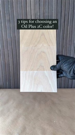 3 tips to help you choose an Oil Plus 2C color for your wood project! 1. Start by browsing our gallery! It can be found on our website and it contains hundreds of projects featuring so many different colors, wood species, and applications. The projects come from around the world and are an amazing source to get you inspired when it comes to choosing an oil color for your upcoming projects! 2. Grab a fan deck! Fan decks are a great tool to help you narrow down some of your color choices. We offer