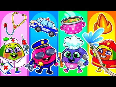 Kids Learn Professions 😃🌞 Kids Songs with Pit & Penny🎵 KiddyHacks Series