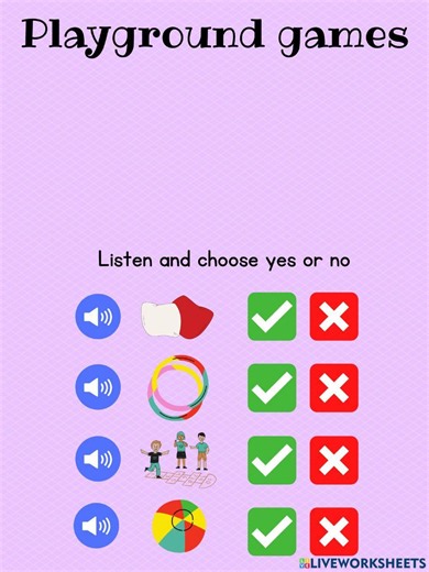 Playground games online exercise