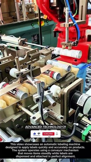 High-Speed Auto Labeling Machine – Fast & Precise Packaging !! #innovation #tool #machine