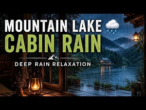Mountain Lake Cabin Rain 🌧️ | Deep Rain Relaxation