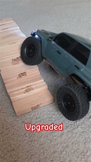 SCX24 4Runner Flip Test Stock VS Upgraded #axial#scx24#4runner#fun#fyp#shorts#rcdriver#rccrawler