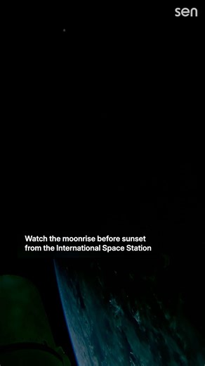 1.5K views · 26 reactions |  Watch the moonrise before sunset from the ISS. Astronauts orbit Earth every 90 minutes, seeing 16 sunrises & sunsets daily. #moonrise #themoon #earthandspace #spacestation #astronaut #moonphotography | Sen | Facebook
