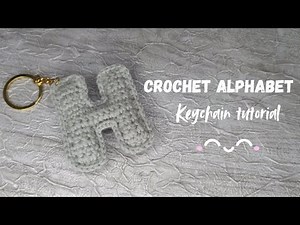 How to crochet a mini alphabet H letter keychain 🌸 | step-by-step guide perfect for beginners ❤️🌸