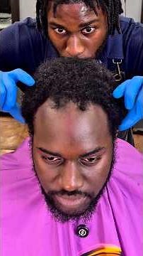 His Hairline is COOKED😭 & made his Lady want him to go BALD #ezcutz #hairline #taperfade #thinhair