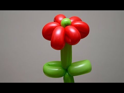 Tuto sculpture de ballons facile : La fleur avec 2 ballons