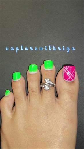 🌸💅 Easy toenailart design for beginners 💅#toenailart #nailart #explorewithriya #toenails #toenails
