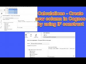 460 FORMULAS in Cognos - Creating a New Column With IF