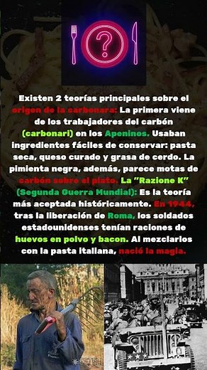 El verdadero origen de la carbonara