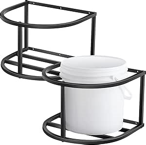 MorningRo 2 Pcs Bucket Holder 5 Gallon Horse Feed Pail Wall Mount 15.5" x 14.5" x 10" for Horse Livestock Water (Bucket Not Included)