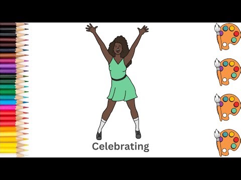 Celebrating - Sketch Art and Paint | Step by step tutorial | Pencil to Palette