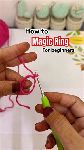 Learn how to crochet the magic ring | super easy | crochet beginners #magicring #tutorial #shorts