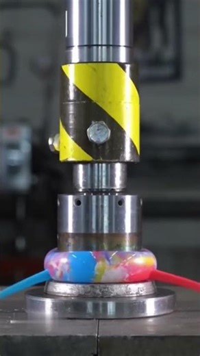 Hydraulic Press Crushes Paint Ball | Color Explosion ASMR 💥🎨 #shorts