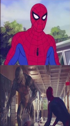 Spiderman Vs Lizard - Cartoons (1981) and Film (2012)