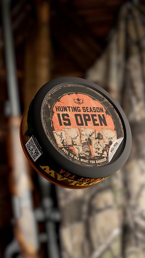 HUNTIN’ SEASON IS HERE! 🦌 Our new camo tins come with a code sticker on back. Peel the sticker and HUNT for some points and prizes! Put your code in your pinch points profile and see what you bagged! 👉🏼 outlawdip.com/hunt | Outlaw