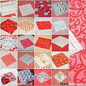 Love textured quilting? Here are two quilts to explore: 🧵✨ * The **Textured Sampler Quilt**—25 fabric manipulation techniques in one stunning project: [https://teresadownunder.com/2017/04/30/video-textured-quilt-sampler-25-free-fabric-manipulations/](https://teresadownunder.com/2017/04/30/video-textured-quilt-sampler-25-free-fabric-manipulations/) * The **Textured 4-Patch Quilt**—a fresh take on texture with a striking block design: [https://teresadownunder.com/2017/07/22/assembling-the-quilt-t