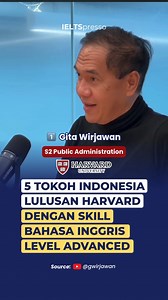 640K views · 35K reactions | Para lulusan Harvard dengan english skill menyala  Ternyata banyak tokoh politik Indonesia yang merupakan alumni Harvard University, kampus top 5 dunia versi QS WUR 2026  Siapa diantara mereka yang kamu kagumi, Sob? Yuk komen dibawah  Kamu juga bisa DM MinSo sekarang buat dapetin FREE E-BOOK “IELTS MADE EASY” #Harvard #Tokoh #Alumni #University #English #IELTS #IELTSpresso #SobatRaihBeasiswa #KelasIELTS #StudyAbroad | ieltspresso | Facebook