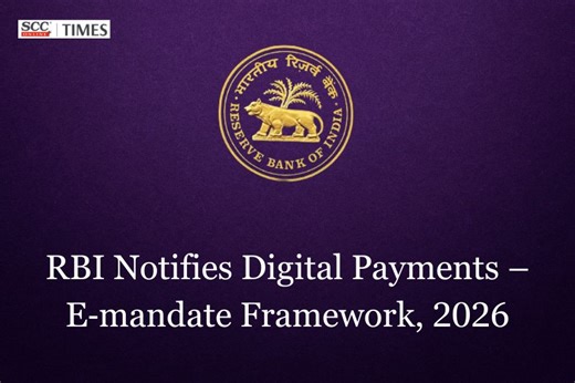 RBI Notifies Digital Payments — E-mandate Framework, 2026