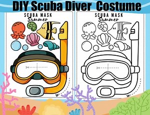 DIY Scuba Diver Costume for End of Year Beach Day Printable Paper Projects