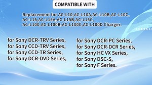 TKDY AC-L100 for Sony Handycam Camcorder Charger Cord Replace AC-L10A L10B L15A L15B L100A L100B L100C AC Adapter, fit for Sony Hi8 CCD- TRV128 TRV103 TRV130 TRV150 TRV108 TRV308 etc.