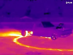 Watch those tyres blow as T4TUFF does it tough - with infrared by GTEK PTY LTD (No sound). | Burnout Masters