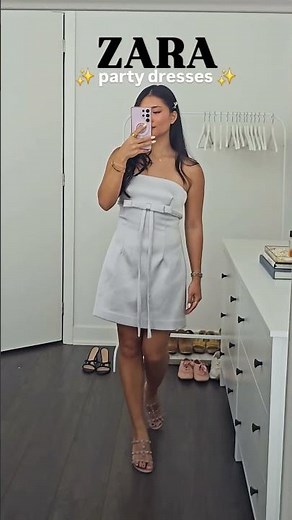 ZARA MINI PARTY DRESSES 🤍✨️ #ootd #nightoutfit #shorts