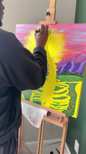 As I move from digital to paint, I’m learning something new. There’s no undo button—only commitment. And somehow, every “mistake” becomes part of the perfection. There’s beauty in the madness. Never felt more connected to my art. #art #painting #motivation