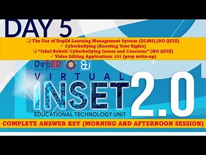 VINSET 2.0 Day 5 COMPLETE ANSWER KEY (Exit Quiz) Cyberbullying/Video Editing Applications 101
