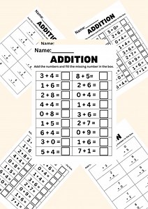 Addition Worksheets: Fill in the Blank, Numbers 1-15 (printable) - Etsy Australia