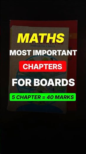 Maths Most Important Chapters Class 10 2026 | Class 10th Maths Important Chapters For Boards #shorts