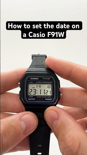 How to set or change the date on a Casio F91W #casiof91w