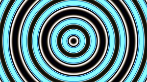 Pulsating concentric blue rings in a seamless loop.