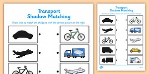 Transport Shadow Matching Worksheet