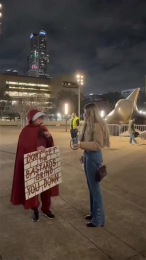 Araceli❤️ on Instagram: "Anti-ice protestors in Dallas cannot explain how enforcing illegal immigration is considered white Christian nationalism #ice #dhs #breakingnews #republicans #trump"