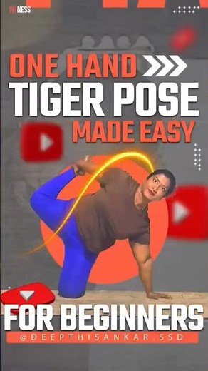 Struggling with one-handed Vyaghrasana? | One Hand Tiger Pose for Beginners 🐯 Yoga Tutorial