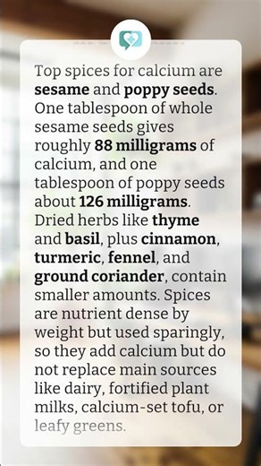 Which spice is rich in calcium?