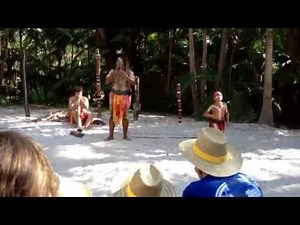 Australia Gold Coast Aboriginal boomerang dance