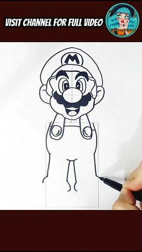 how to draw super Mario bros step by step #howtodraw #drawing #shorts #viral #supermario #mario