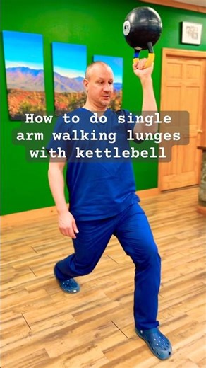 Unilateral Walking Lunges with Kettlebell | Full Body Functional Movement #functionaltraining