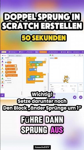 Scratch: Doppelsprung in 50 Sekunden erstellen! #scratchtutorial