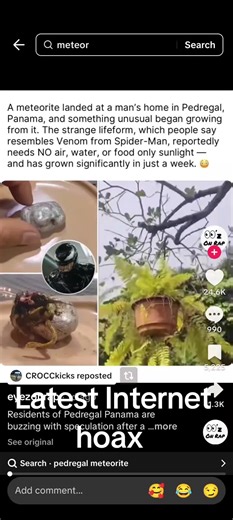 latest Internet hoax