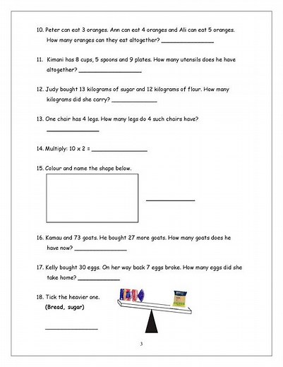 Grade 2 Mathematics Activities Term 2 Opener Exam 2025