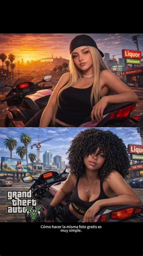 Tutorial para Foto de GTA con Mujer en Moto
