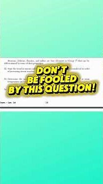 This Chemistry Regents Question Isn’t Hard - It’s Sneaky #regentschemistry
